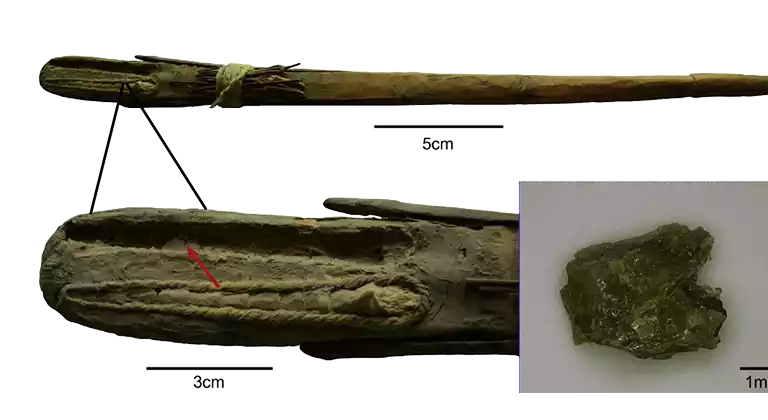 oldest gelatin is discovered in an ancient chinese scepter in xiaohe Cemetery